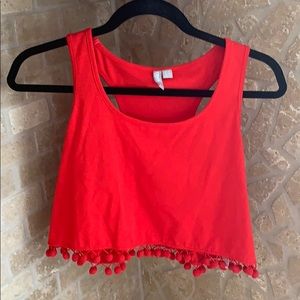 NWOT - ASOS Super Cropped Tassel Tank